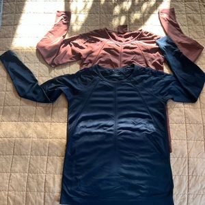 2 Athleta Foothill long sleeve tops (S)